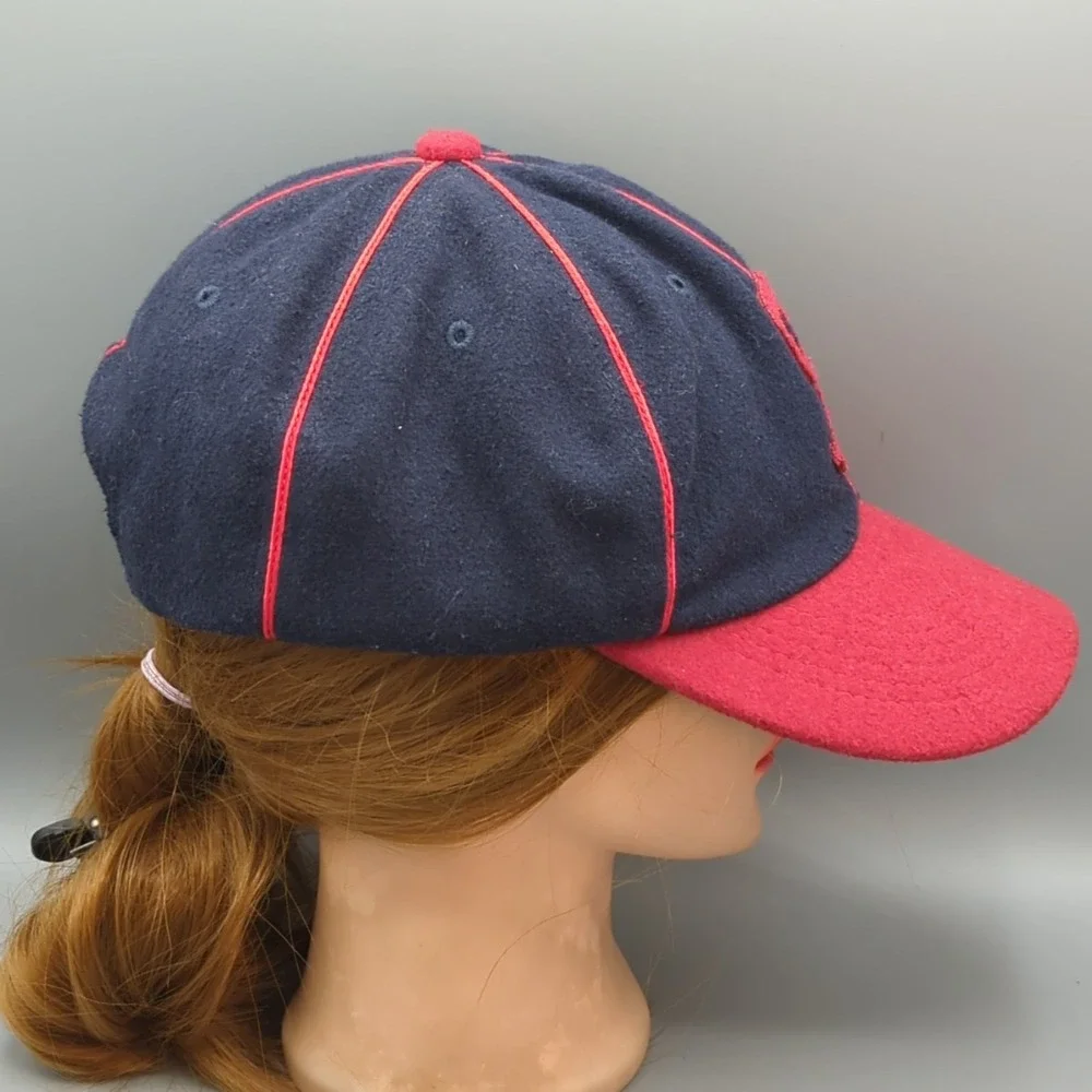 The Ville St Paul Saints Baseball Snapback 100% Wool Hat Cap Navy Blue/Red